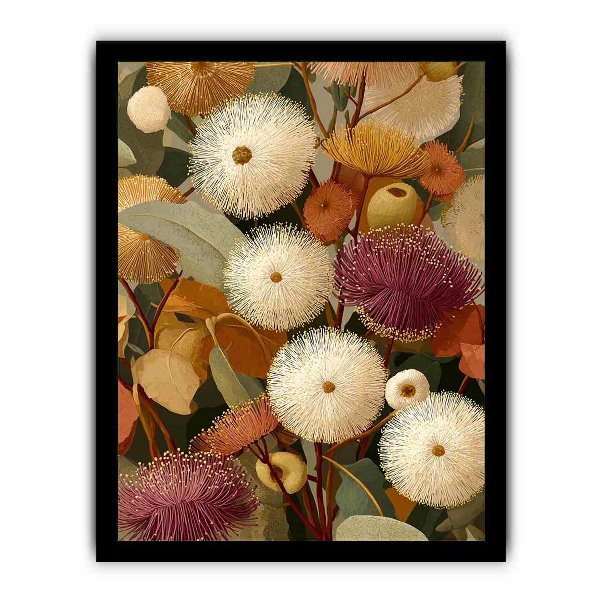 Earthy eucalyptus botanical Canvas Print