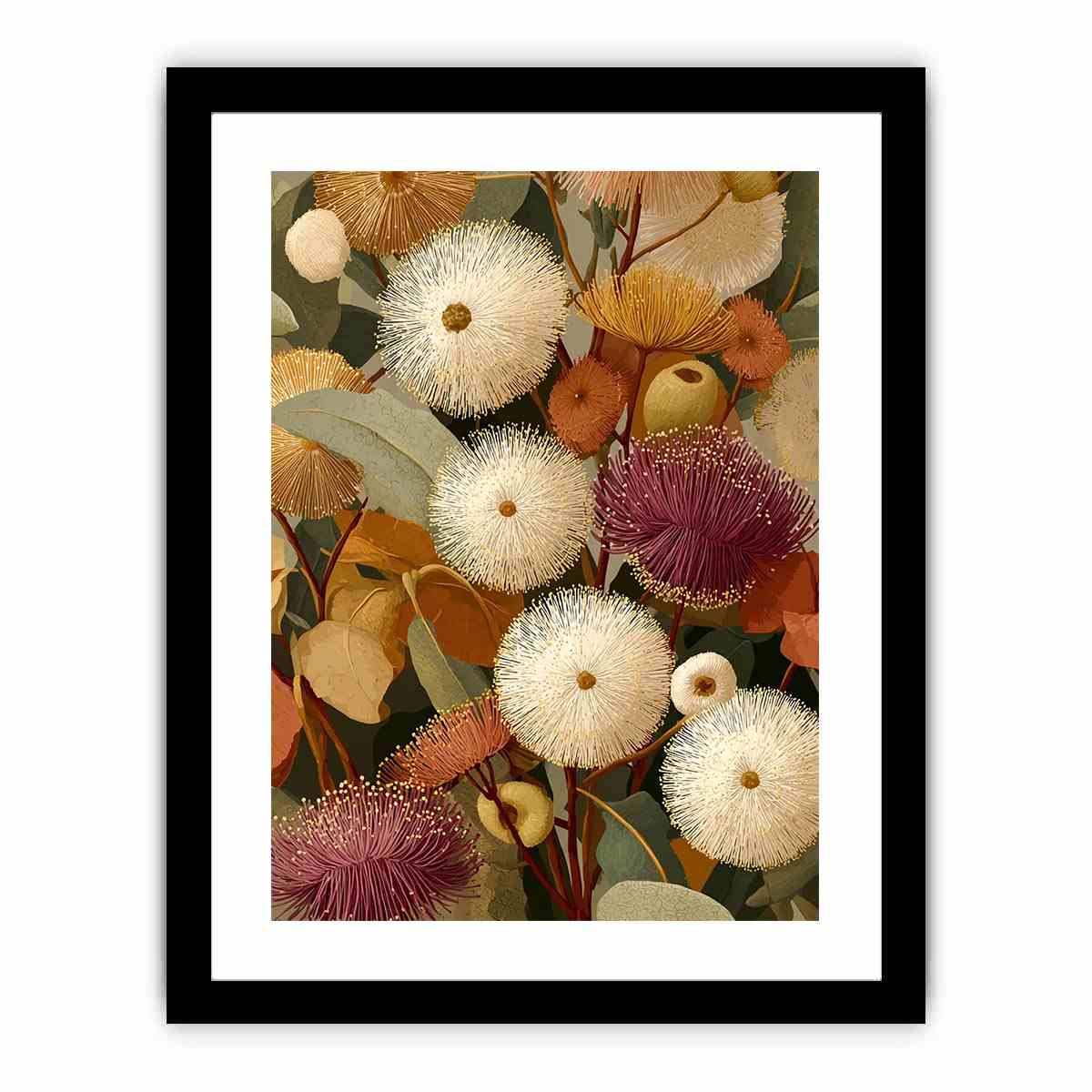 Earthy eucalyptus botanical Canvas Print
