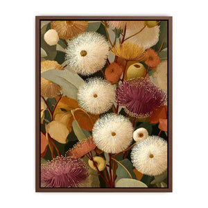 Earthy eucalyptus botanical Canvas Print