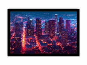 Night city skyline Canvas Print