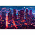 Night city skyline Canvas Print