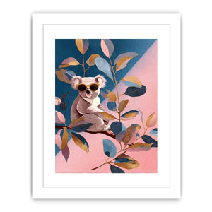 Cute koala illustration Canvas Print with sunglasses