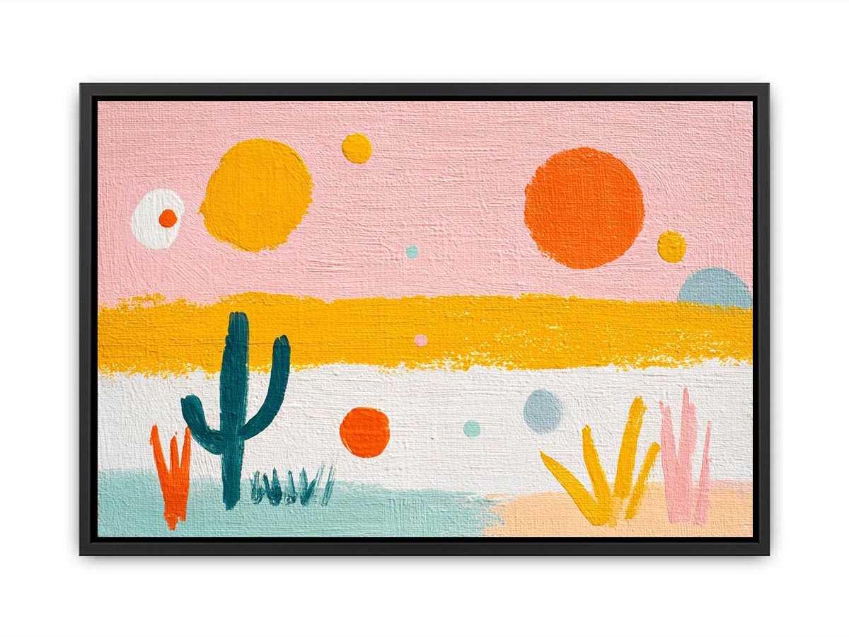 Playful abstract cactus Canvas Print