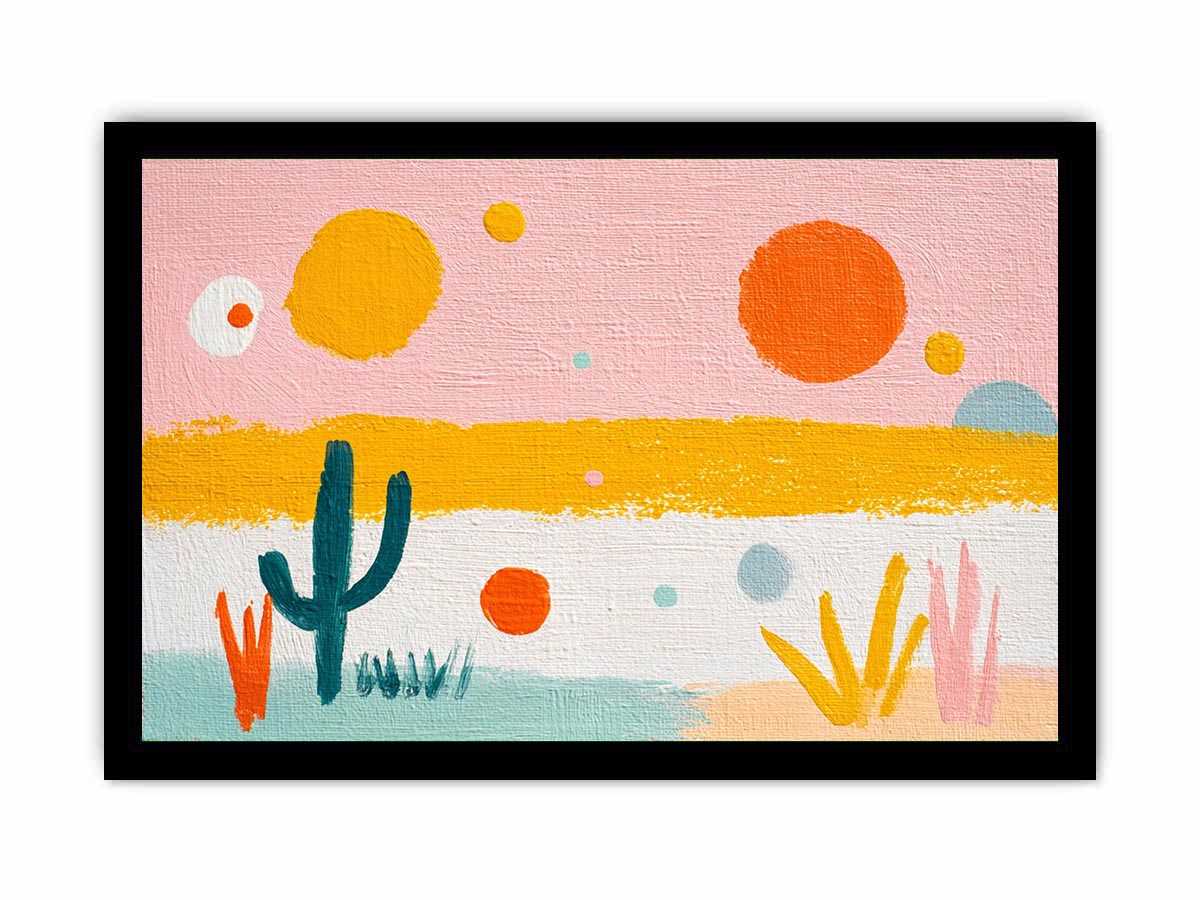 Playful abstract cactus Canvas Print