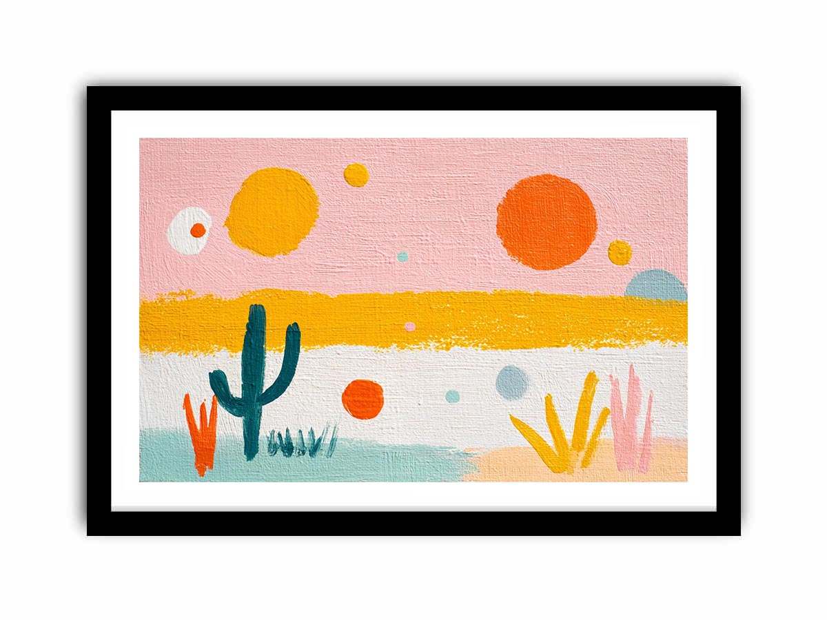 Playful abstract cactus Canvas Print
