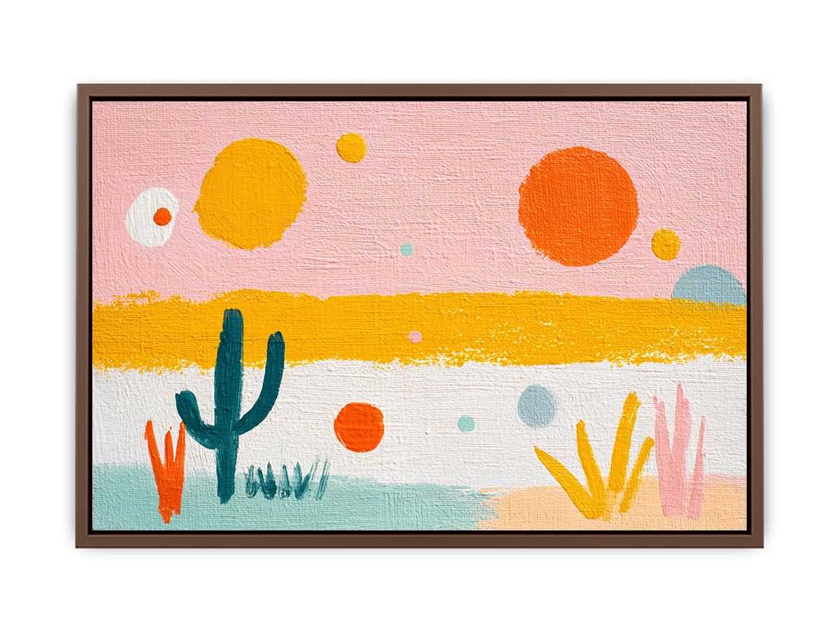 Playful abstract cactus Canvas Print