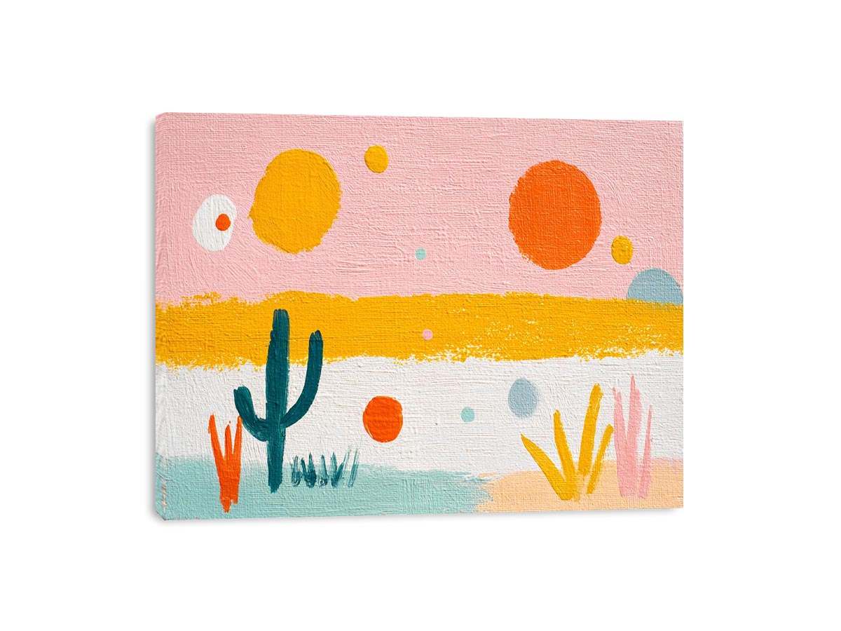 Playful abstract cactus Canvas Print