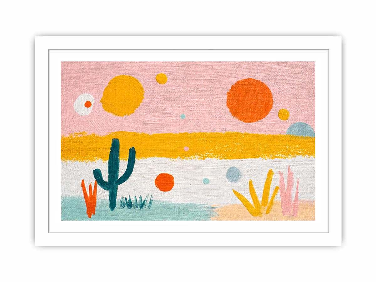 Playful abstract cactus Canvas Print