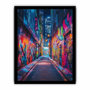 Neon graffiti alley Canvas Print
