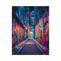 Neon graffiti alley Canvas Print