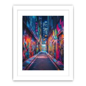 Neon graffiti alley Canvas Print