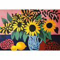 Bold sunflower still life Canvas Print