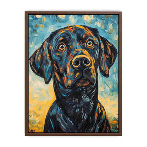 Black Labrador expressionist Canvas Print