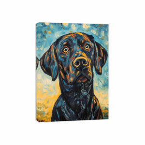 Black Labrador expressionist Canvas Print