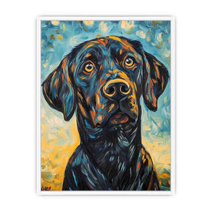 Black Labrador expressionist Canvas Print