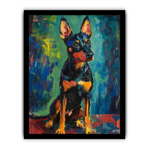Small black dog expressionist Canvas Print
