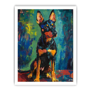 Small black dog expressionist Canvas Print