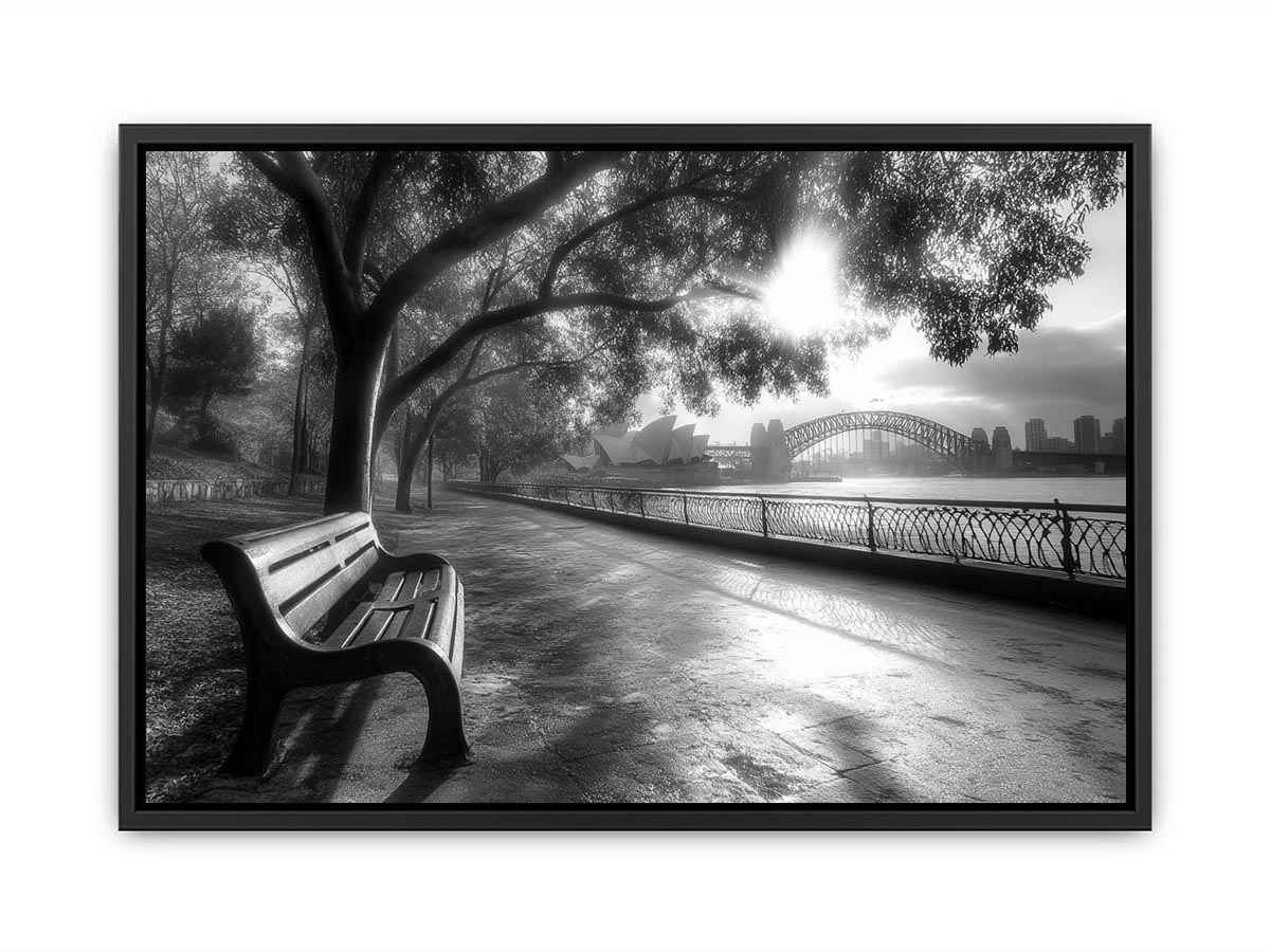 Black and white Sydney harbour