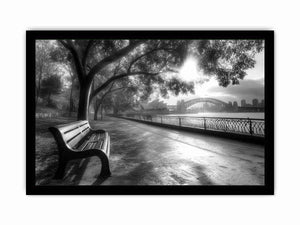 Black and white Sydney harbour