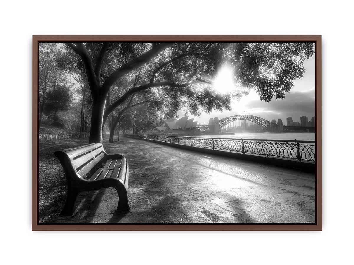 Black and white Sydney harbour
