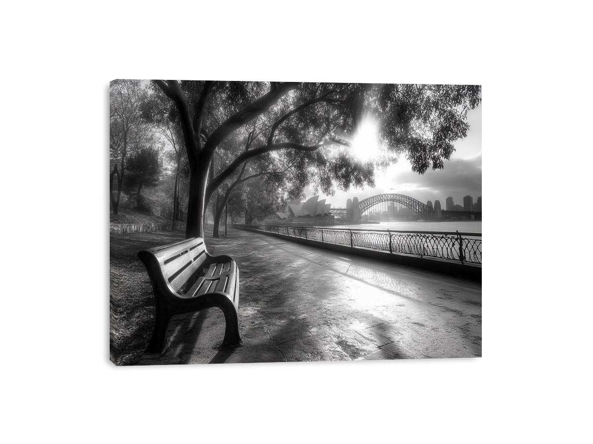 Black and white Sydney harbour