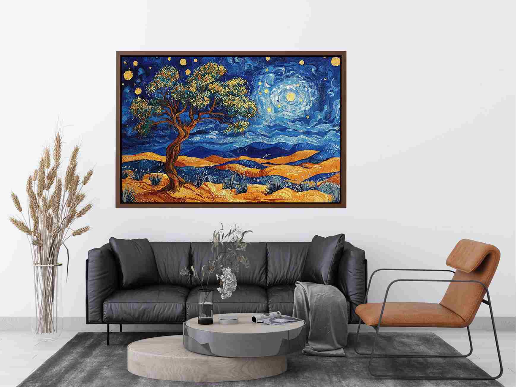 desert moon landscape Canvas Print