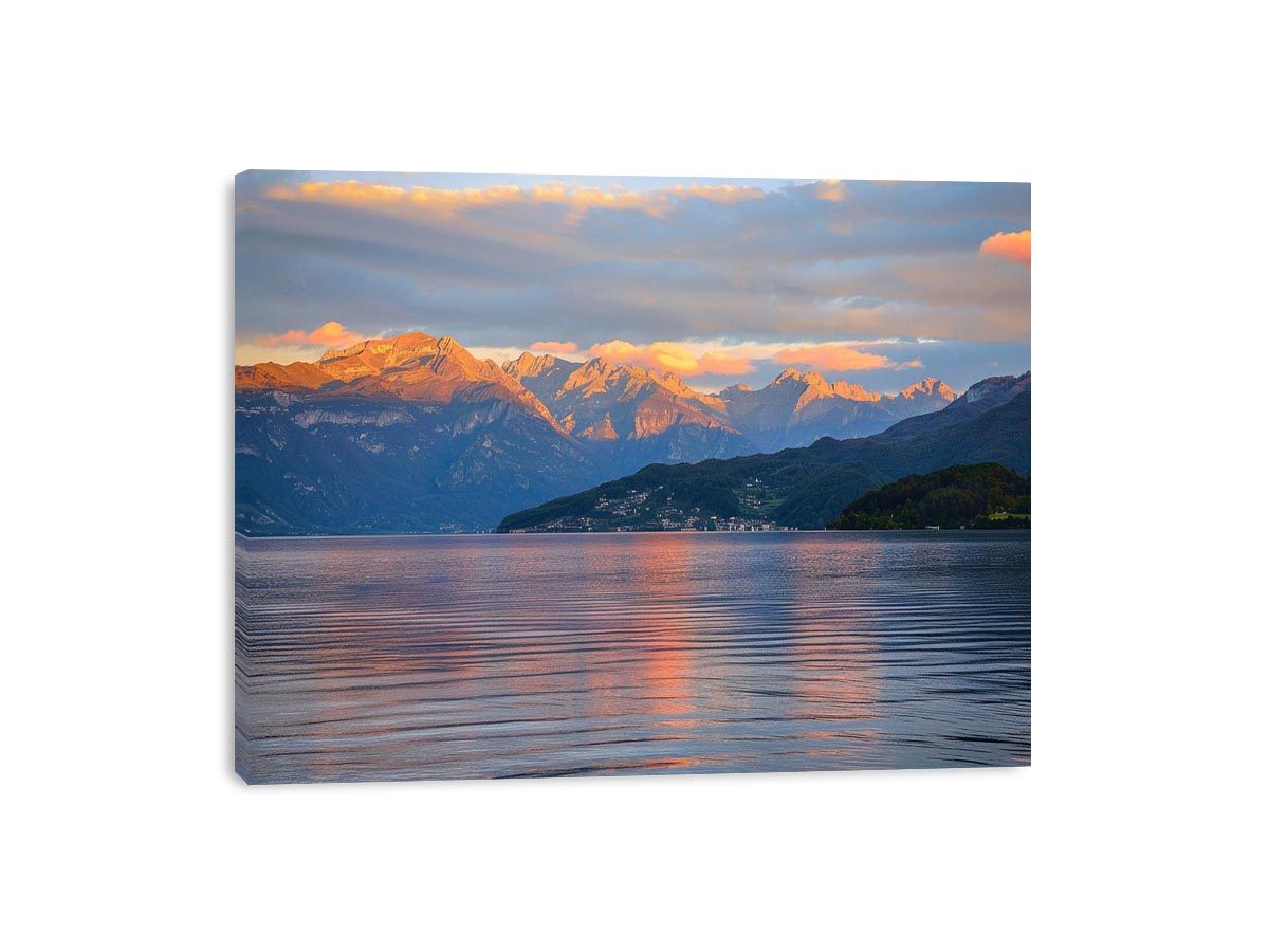 Mountain lake artwork