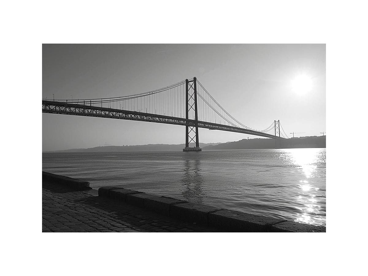 Black and white bridge
