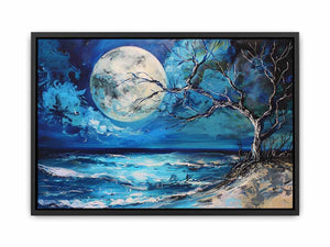 Moonlit ocean artwork