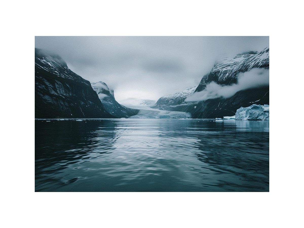 Glacier fjord artwork