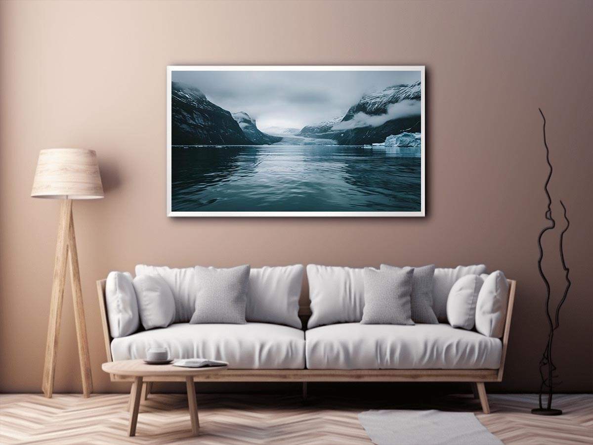 Glacier fjord artwork