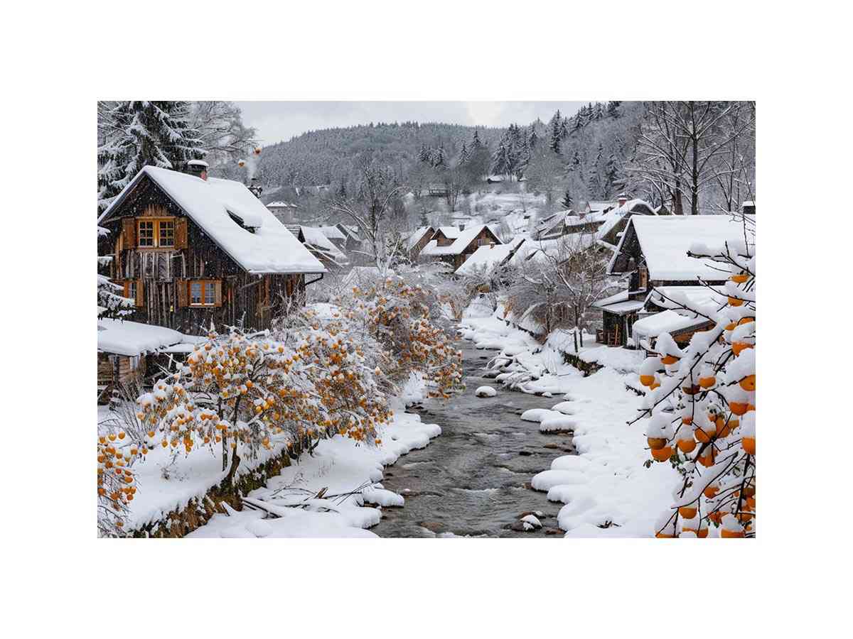Snowy village creek
