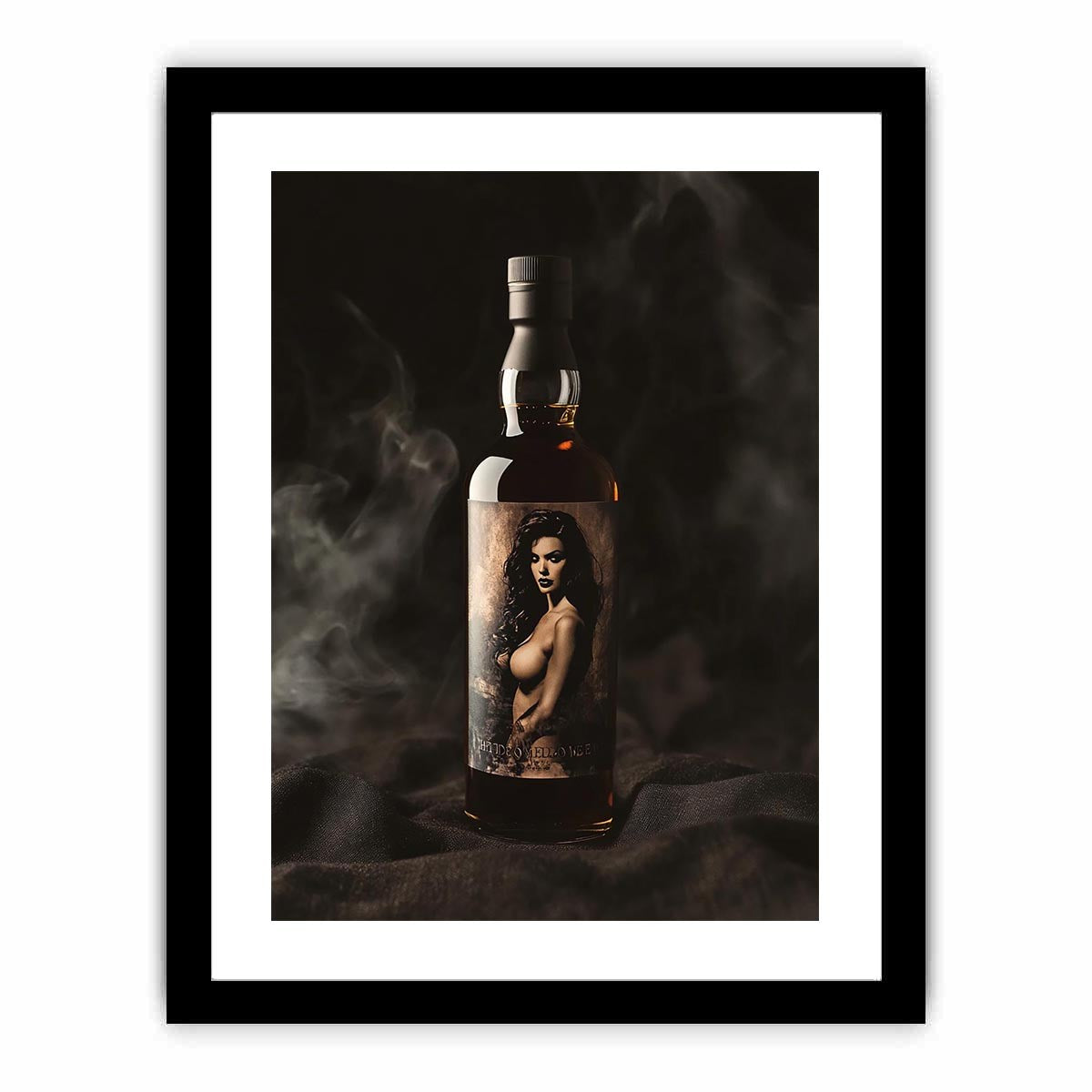 Luxury bottle with dramatic mood
