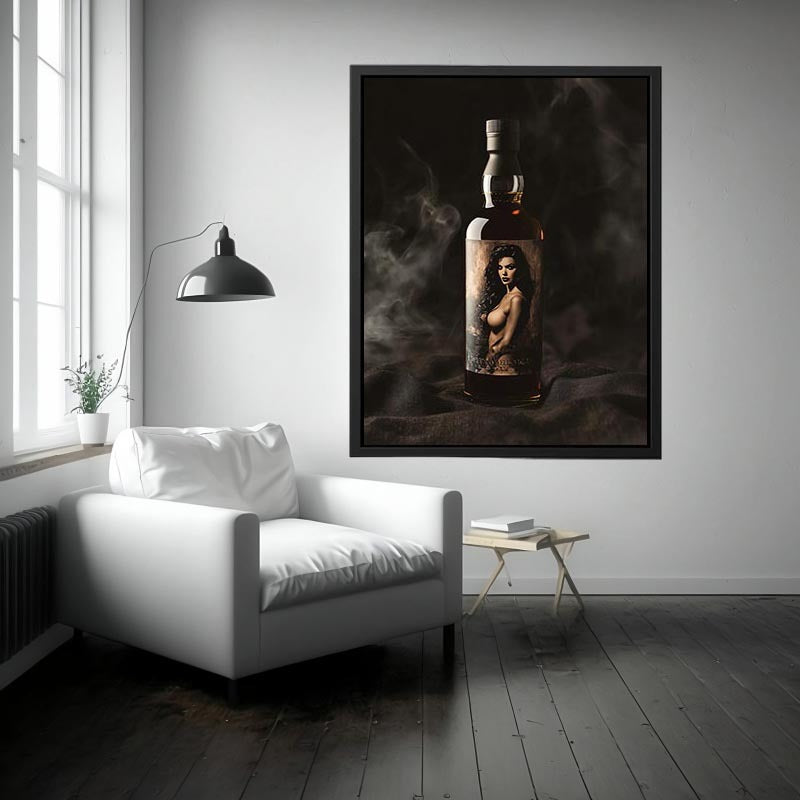 Luxury bottle with dramatic mood
