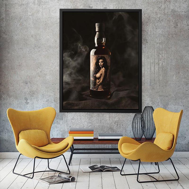 Luxury bottle with dramatic mood