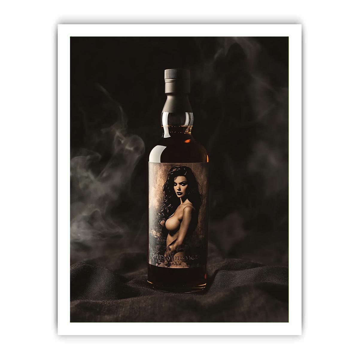 Luxury bottle with dramatic mood