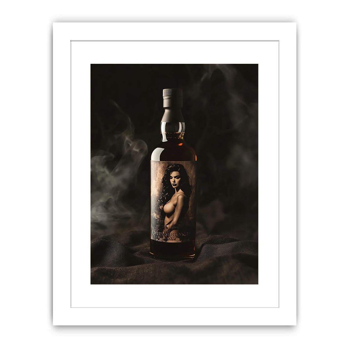 Luxury bottle with dramatic mood