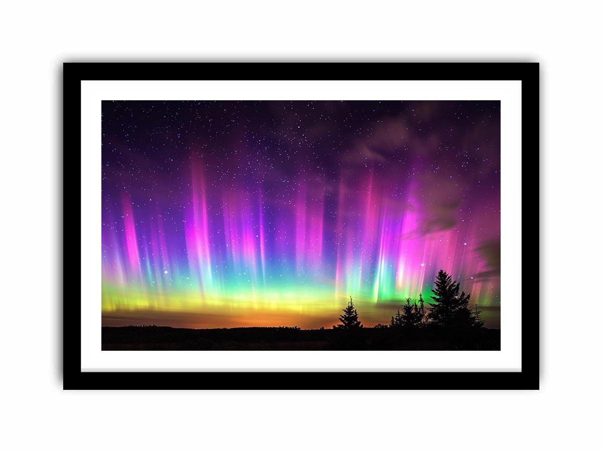 Northern lights landscape