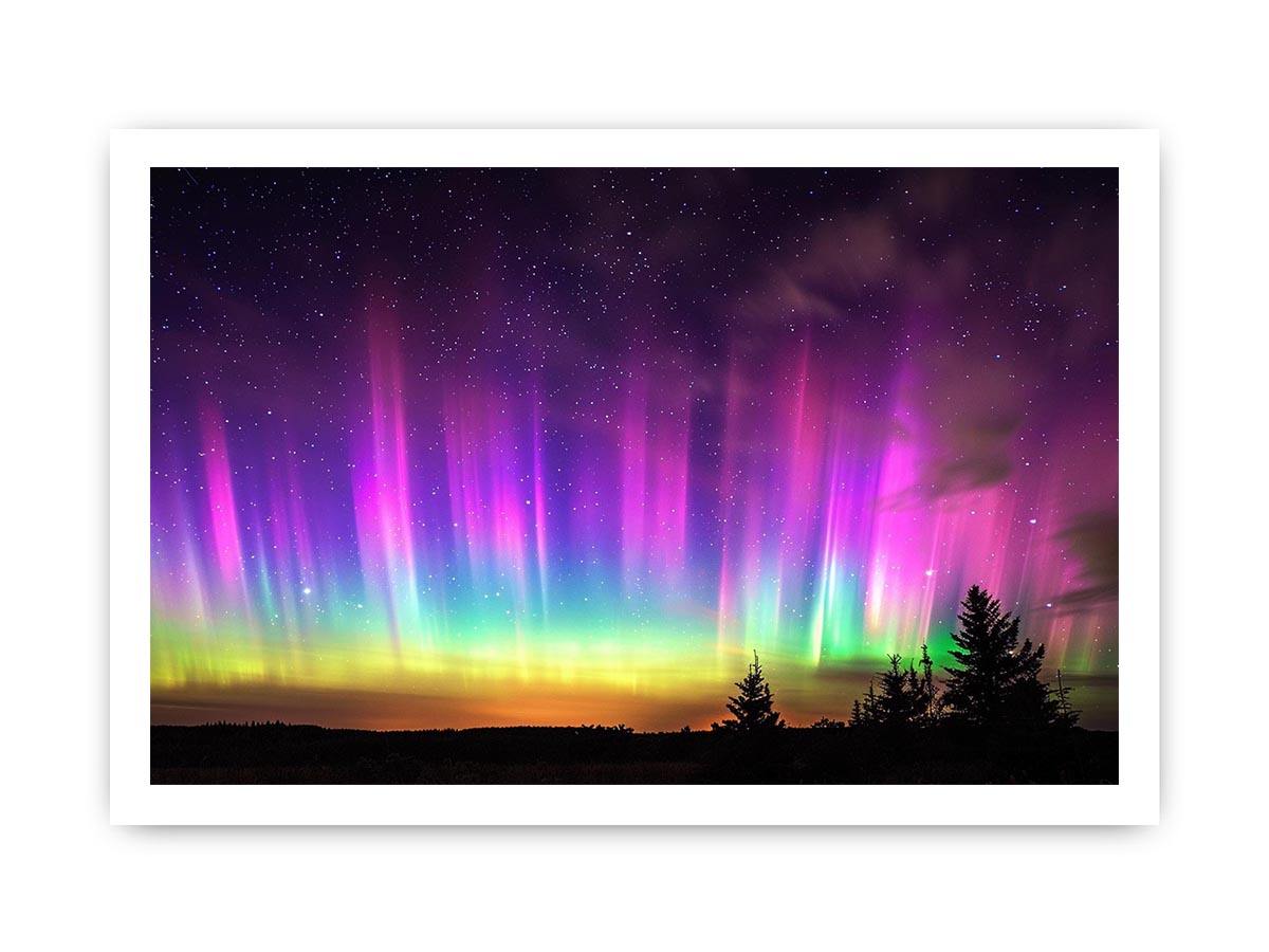 Northern lights landscape