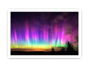 Northern lights landscape