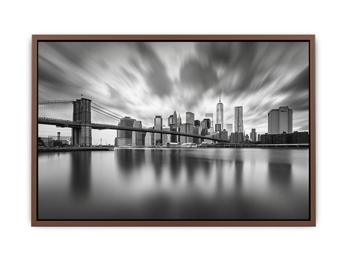 Black and white city skyline