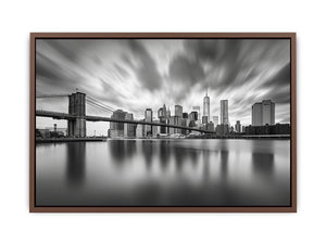 Black and white city skyline