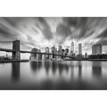 Black and white city skyline