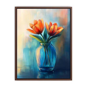 Modern tulip floral painting in vase