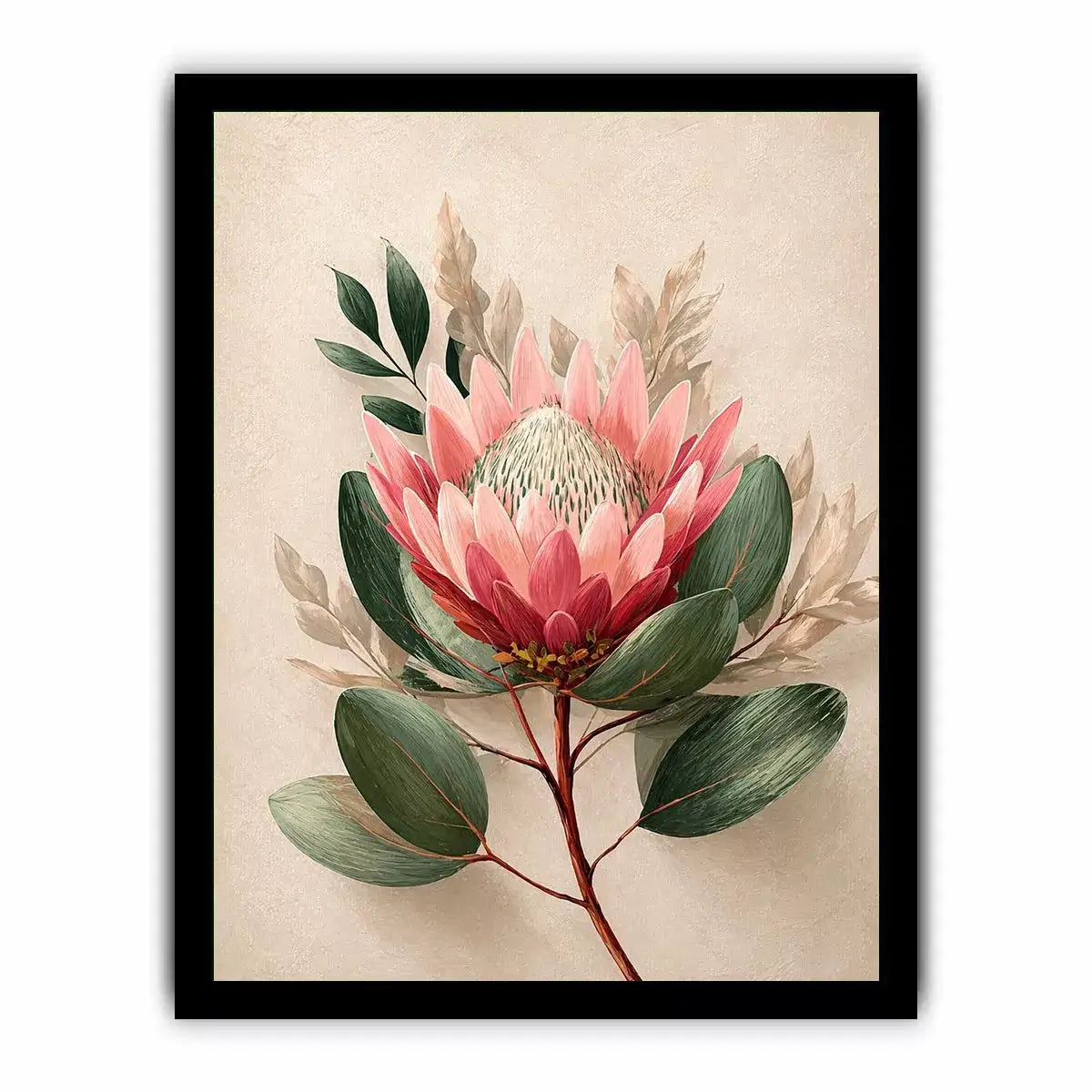 Minimalist Botanical Flower Soft Blush Petals – Floral Canvas Print Canvas