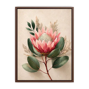 Minimalist Botanical Flower Soft Blush Petals – Floral Canvas Print Canvas