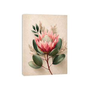 Minimalist Botanical Flower Soft Blush Petals – Floral Canvas Print Canvas