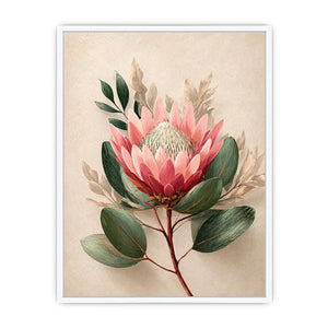Minimalist Botanical Flower Soft Blush Petals – Floral Canvas Print Canvas