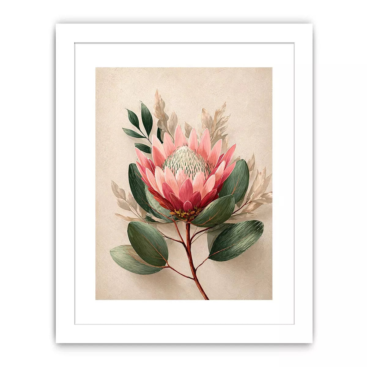 Minimalist Botanical Flower Soft Blush Petals – Floral Canvas Print Canvas