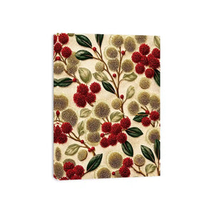 botanical floral pattern Canvas Print, red flower luxury canvas, vintage floral print design, elegant botanical decor artwork